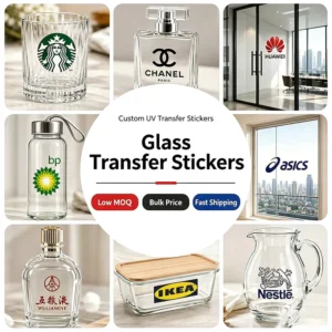 Custom Eco-Friendly Waterproof UV DTF Transfer Labels for Glass and Plastic Containers