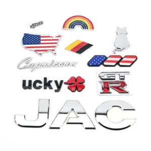 Custom Electroplated Corrosion-Resistant ABS Plastic Chrome Car Badge Auto Emblem 3D Letter Stickers RoHS