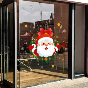 Custom Electrostatic Holiday Window Stickers Christmas Window Clings for Glass Double Side Reusable Home Decoration Decals