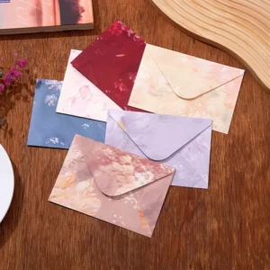 Custom Embossed 120g European Style Colored Money Envelopes with Adhesive and Cardboard