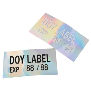Custom Embossed 3D Silicone Logo Heat Transfer Holographic TPU Label for Clothing