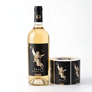 Custom Embossed Adhesive Gold Foil Wine Labels for Glass Bottles