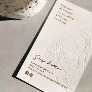 Custom Embossed Business Cards Cotton Cardstock Digital Printing