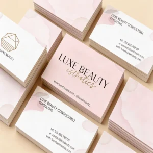 Custom Embossed Business Cards with Spot UV for Corporate Use