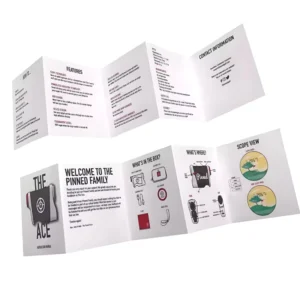 Custom Embossed Cardboard Folding Brochure Booklet with Offset Printing