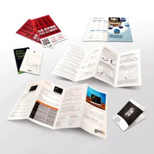 Custom Embossed Catalog, Brochure, Flyer, and Book Printing, Art Paper, Gold Foil, UV Printing