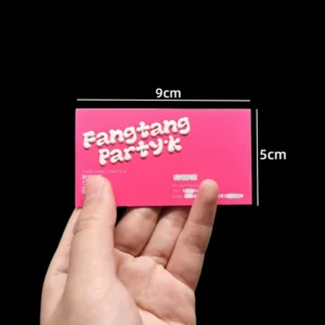 Custom Embossed Debossed Logo Business Cards on Cardboard, Thank You Card Design