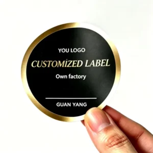 Custom Embossed Gold Foil Round Envelope Seal Stickers for Wedding Invitations