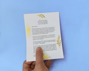 Custom Embossed Gold Print Business Cards, Thank You Cards, Flyers and Postcards