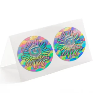 Custom Embossed Holographic Security Sticker Labels