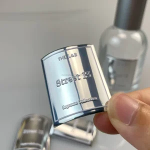 Custom Embossed Metal Logo Labels for Candle, Perfume, and Cosmetic Bottles