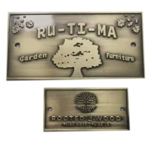 Custom Embossed Metal Logo Nameplate for Furniture