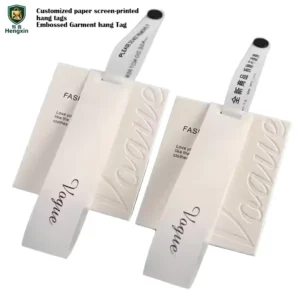 Custom Embossed Paper Clothing Hang Tags