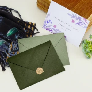 Custom Embossed Pink Paper Business Envelope for Card Packaging
