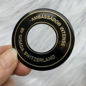Custom Embossed Stainless Steel Metal Perfume Label Engraved Logo Tag for Bottle Cap and Box
