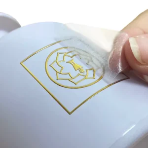 Custom Embossed Waterproof Gold Foil 3D UV Logo Transfer Labels for Cups