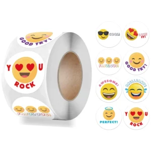 Custom Emoji Teacher Reward Stickers for Classroom Incentives