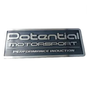 Custom Engraved Embossed Black Stainless Steel Metal Nameplate for Machines