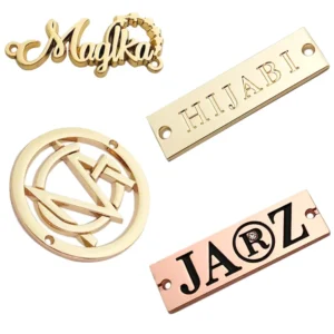 Custom Engraved Metal Clothing Labels and Tags