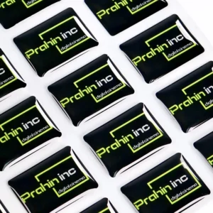 Custom Epoxy Resin Crystal Dome Stickers, Waterproof 3D Logo Badges for Electronics and Automotive