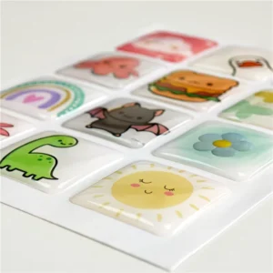 Custom Epoxy Resin Decal Doming Sticker Clear Gel A5 A6 Sheets for DIY Gifts