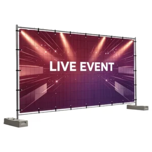 Custom Event Advertising Hanging Vinyl Banner UV Printing Waterproof Durable Eco-Friendly Lightweight Reusable Weather-Portable
