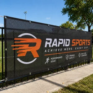 Custom Event Banner with Full Color Printing, Outdoor Advertising PVC Vinyl Mesh Banner for Grand Opening