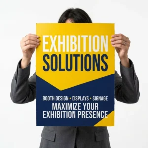Custom Exhibition Poster Trade Show Display Brochure Booth Signage Advertising Banner Full Color Offset Printing