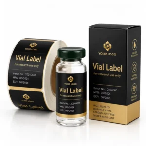 Custom Eye Drop Bottle Labels Waterproof PE for Squeeze Dropper Bottles and Packaging