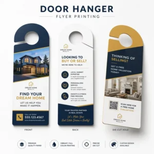 Custom FSC-Certified Paper Cardboard Door Hanger Flyer Offset Printed Door Knob Hanger Factory Direct