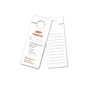 Custom FSC Paper Full-Color Printed Cardboard Door Hanger Flyer