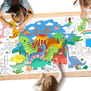 Custom Factory Dinosaur Party Educational Film Laminated Paper Poster 30x300cm Classroom Wall Decor