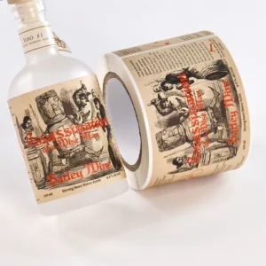 Custom Factory Direct Adhesive Roll Labels with Embossed Custom Logo