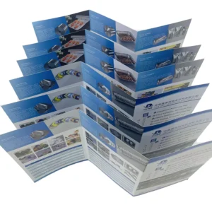 Custom Factory Price A3 A4 A5 Size Advertising Promotional Folded Flyer Booklet Brochure Printed Duplex Board Film Laminated