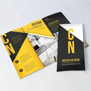 Custom Factory Price A4 Three Fold Leaflet Printing CMYK Screen Printed Coated Paper Flyers and Pamphlets Design Digital Hang Tags