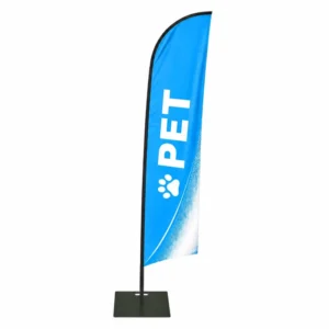Custom Feather Banner with Pole for Business Promotion