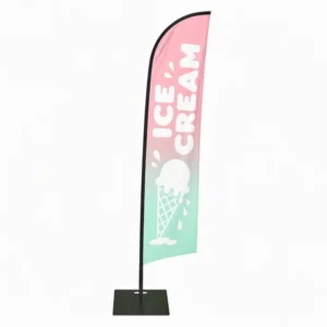 Custom Feather Banner with Pole for Outdoor Advertising