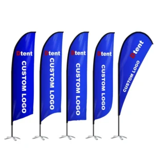 Custom Feather Beach Teardrop Flags Banners Nobori Outdoor With Logo Print