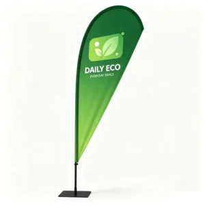 Custom Feather Flag Banner with Fiberglass Flagpole Heat Transfer Printed Advertising