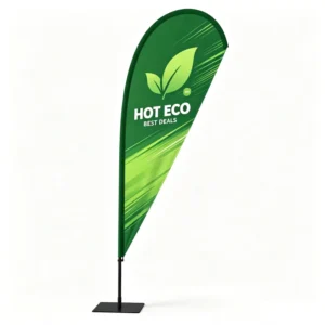Custom Feather Flag Banner with Portable Fiberglass Flagpole Advertising