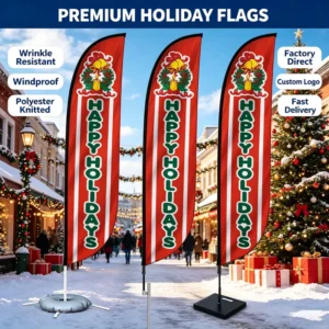 Custom Feather Flag Teardrop Beach Flag Rectangular Banner Outdoor Pole Kit