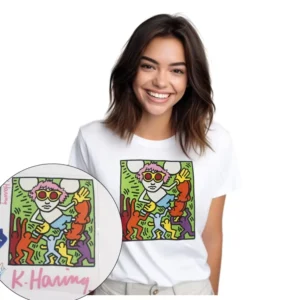 Custom Film Vinyl Cartoon Logo Iron-On Puff Heat Transfer Stickers for Clothing