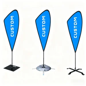 Custom Flag Banner with Y-Shaped Adjustable Portable Beach Flag Pole, Nylon, Heat Transfer Printed