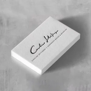 Custom Floral Business Cards with Simple Message Design on Specialty Paper