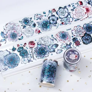 Custom Floral PET Decorative Sticker Roll for Journaling