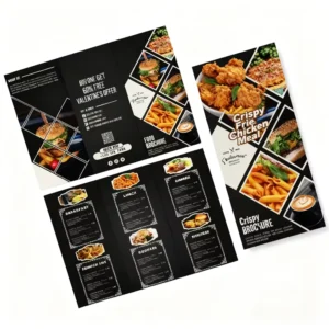 Custom Flyer Booklet Brochure Catalog Card Instruction Manual Restaurant Menu Paper Printing Service