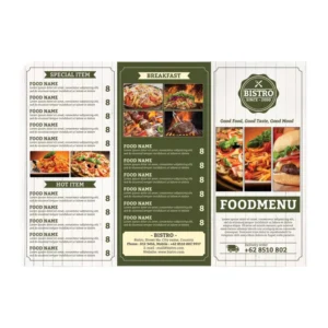 Custom Flyer Printing Leaflets For Food Promotion Double Side Printing