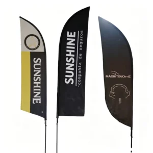 Custom Flying Banners, Bali Bow Sail Swooper Teardrop and Feather Beach Flags