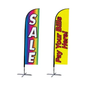 Custom Flying Bow Sail Swooper Teardrop Feather Beach Flag Banner