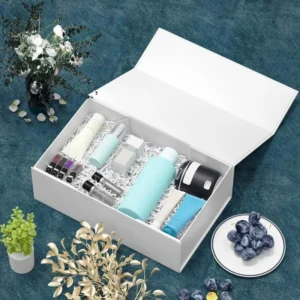 Custom Foldable Book-Shaped Magnetic Rigid Paper Gift Box for Cosmetics, Wine, and Jewelry
